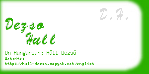 dezso hull business card
